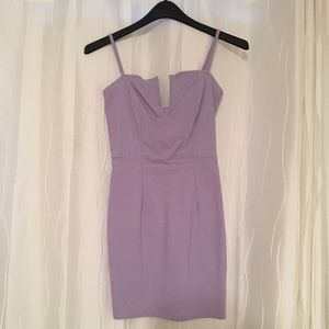 Purple body-con dress